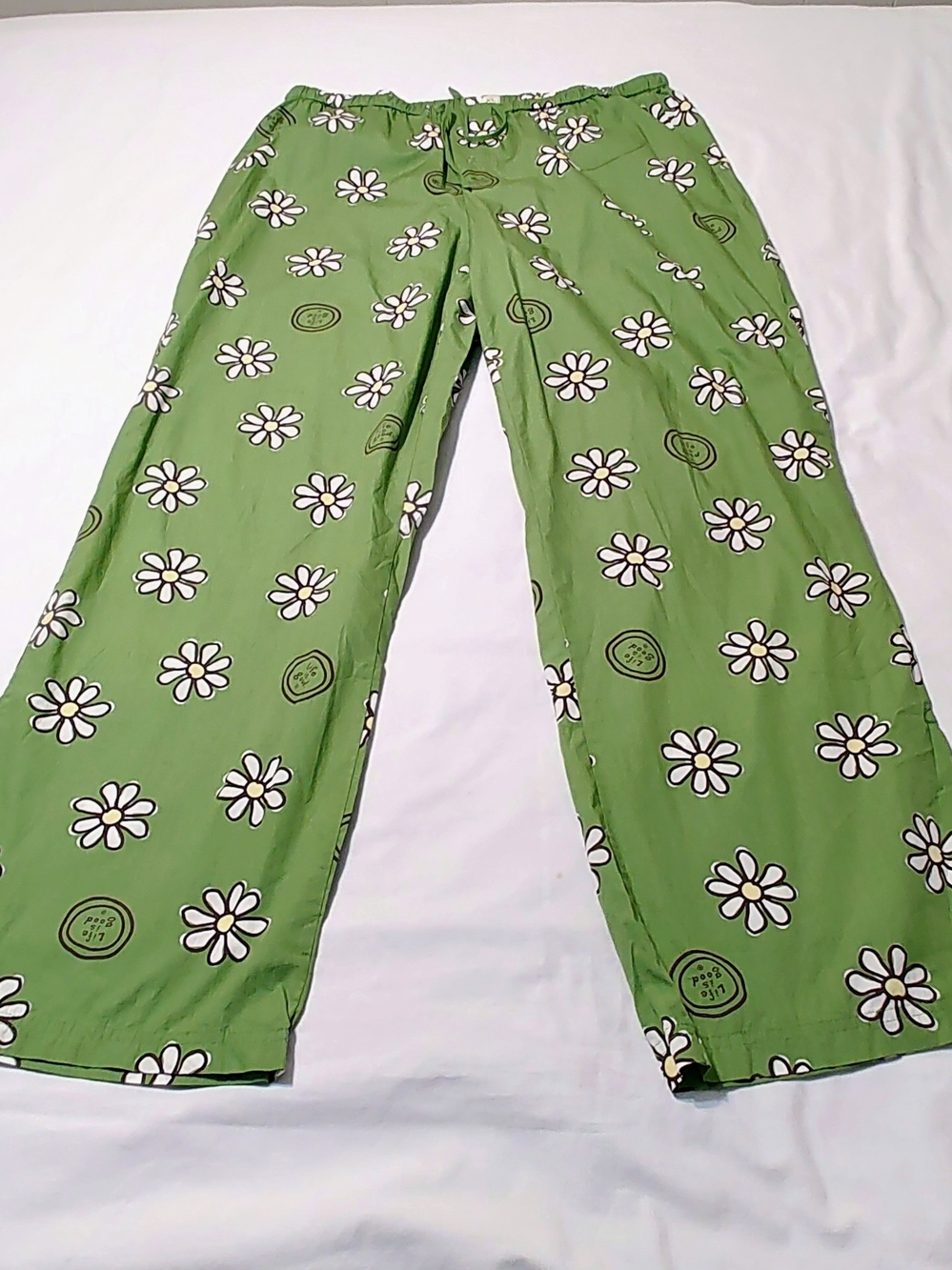 Life Is Good Men's Green Daisy Lounge Pants